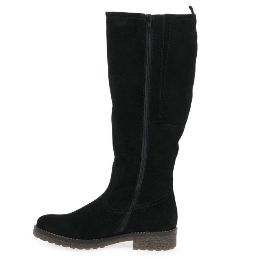 La Canadienne Women's Black Mid Top Side Zipper Closure Long Boots Size 6.5M